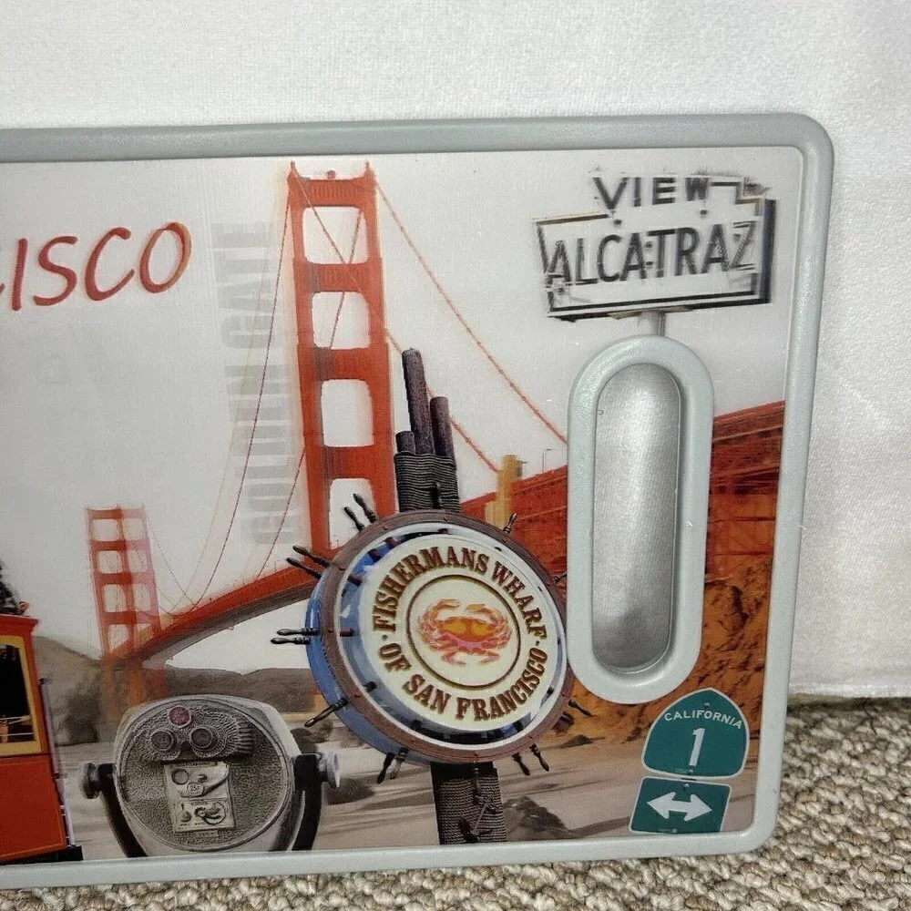 Cuisinart Cutting Board San Francisco Postcard Theme 14.5